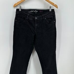 INC International Concepts Jeans Womens 6S Deep Black Denim Bootcut Curvy Fit